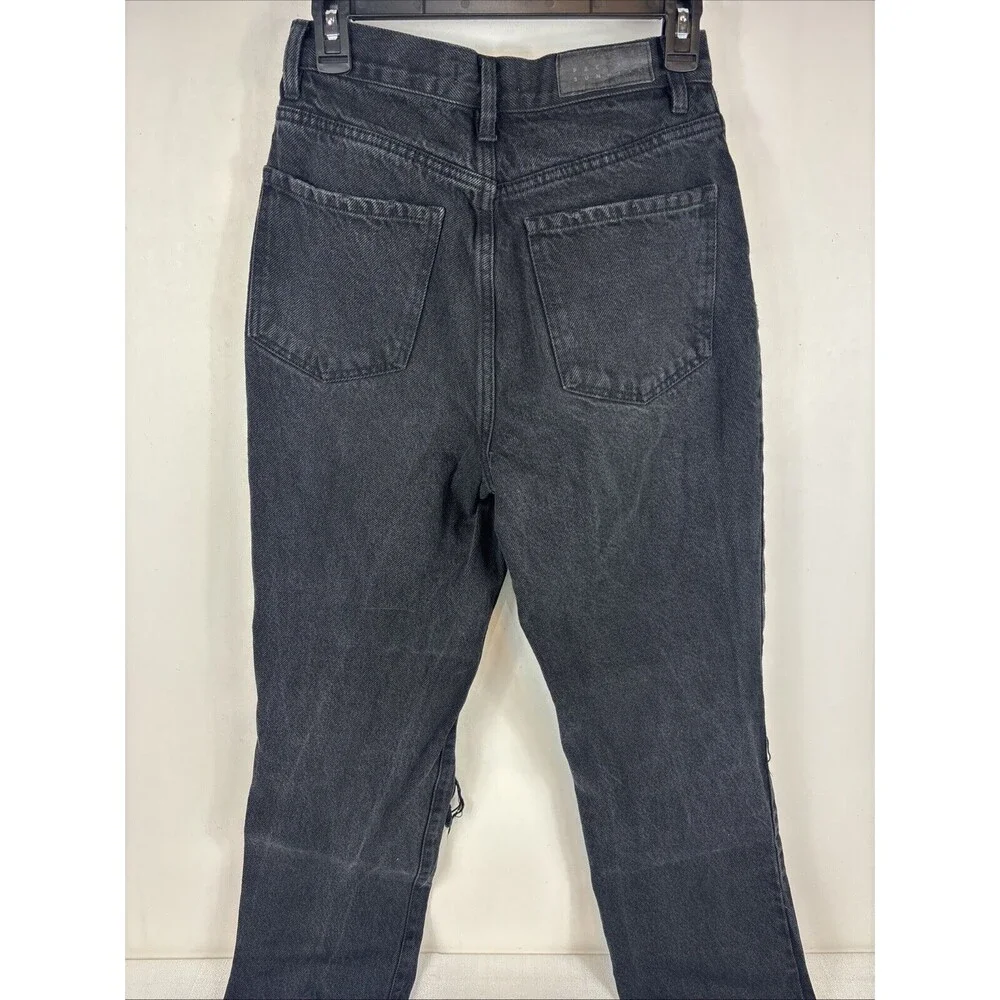 Pacsun Women's Size 26 Black Dad Jean Distressed Knee Holes‎